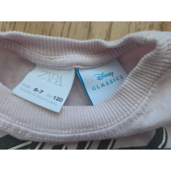 Disney x Zara Girls T-Shirt Lilo & Stitch Stitch Long Sleeve Top Size 6-7 Years - Picture 3 of 4